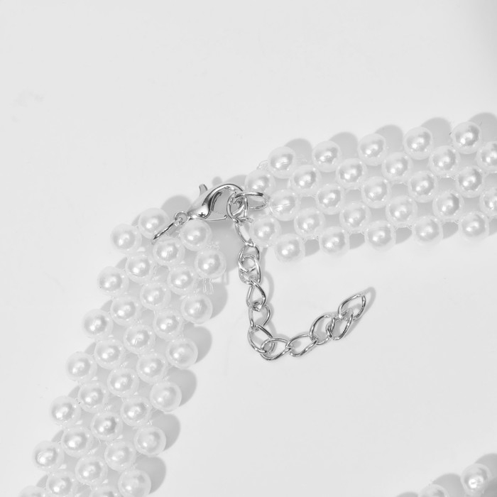 Чокер «Жемчуг» 5 рядов, цвет белый, 35 см Чокер «Жемчуг» 5 рядов, цвет белый, 35 см