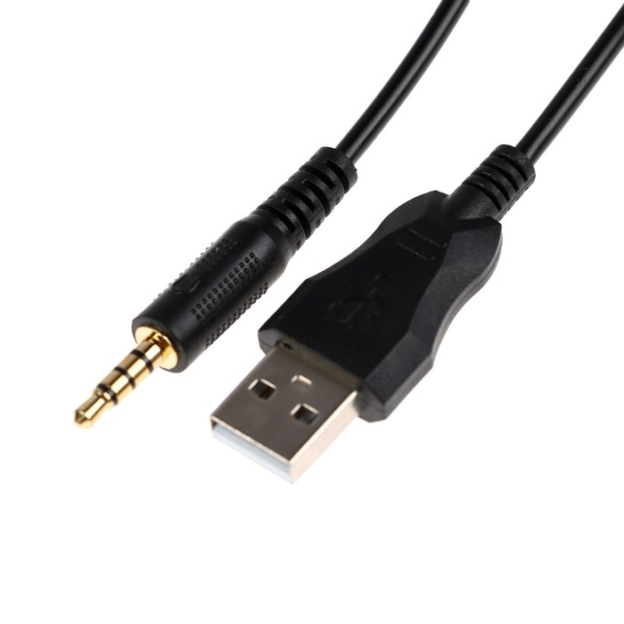 Наушники Qumo Odin, игровые, микрофон, 3.5+USB, 2.2м, подсветка, чёрные Наушники Qumo Odin, игровые, микрофон, 3.5+USB, 2.2м, подсветка, чёрные