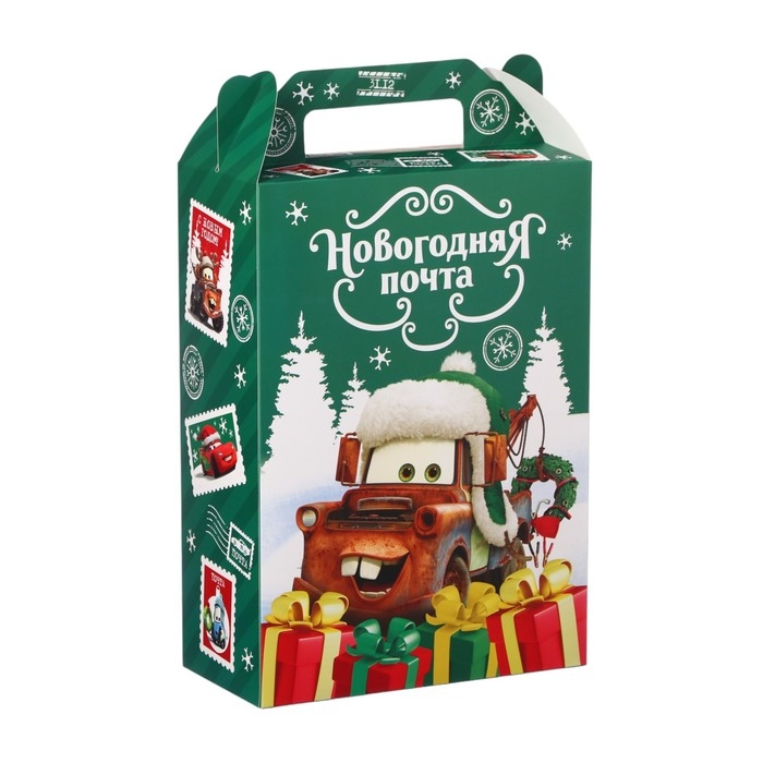 Коробка подарочная складная Коробка подарочная складная "Новогодняя почта", 20х33х10 см, Тачки