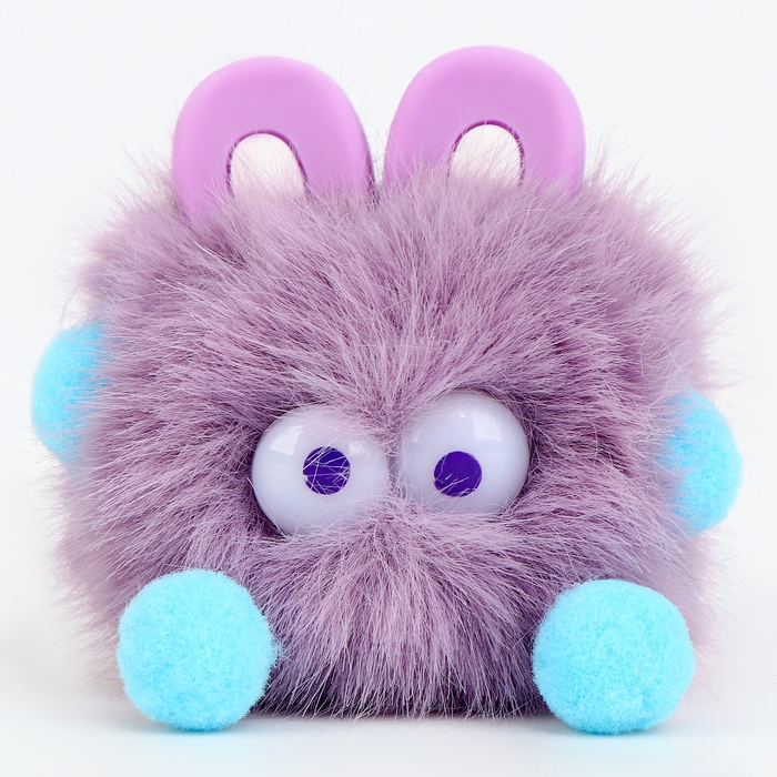 Мягкая игрушка «Пушистик с ушками» на брелоке, 10 см, цвет МИКС Мягкая игрушка «Пушистик с ушками» на брелоке, 10 см, цвет МИКС