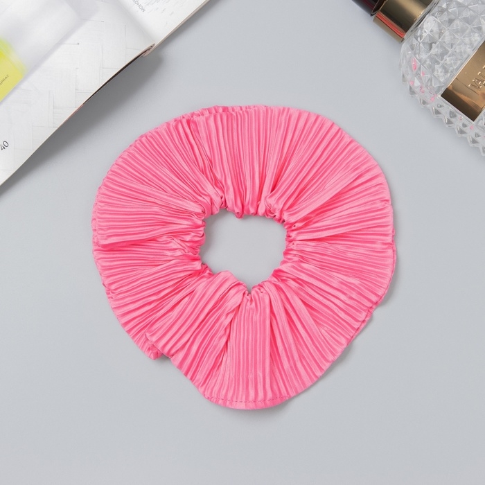 Резинка для волос Резинка для волос "Орбита" жатка классика глянец, 12 см, розовый