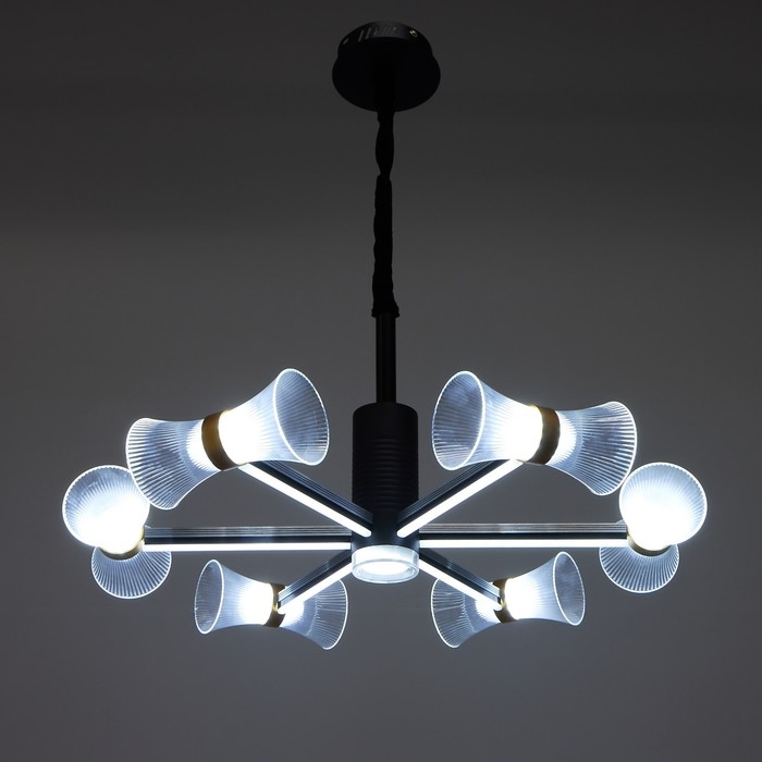 Люстра 1699/6 LED 100Вт 3000-6000К черный 73х73х60 см BayerLux