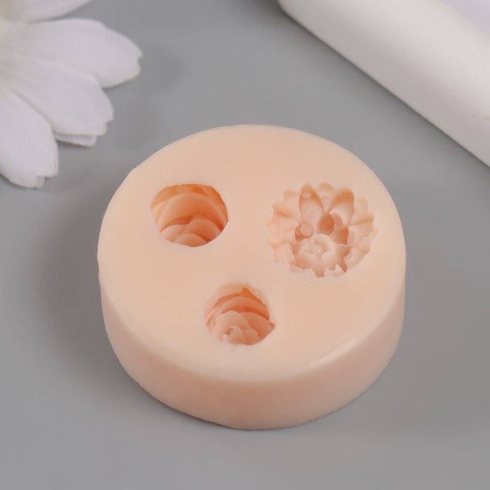 Молд силикон "Цветы" от 1,2 см до 1,8 см МИКС