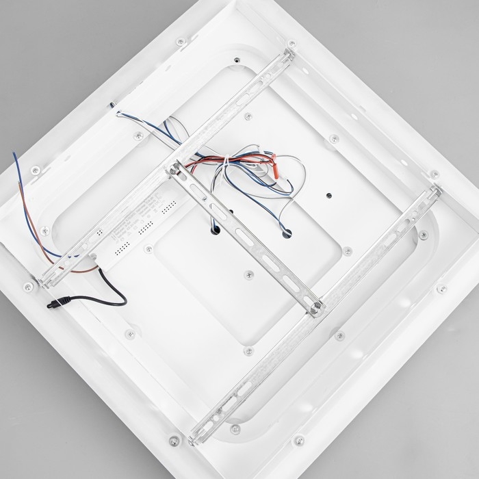 Люстра с ПДУ Люстра с ПДУ "Квадраты" LED 160Вт чёрный-белый-голубой 49х49х10 см