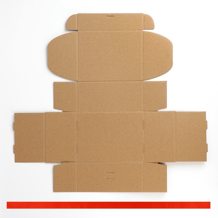 Коробка подарочная складная, упаковка, «Крафт, красная лента», 22 х 16.5 х 10 см Коробка подарочная складная, упаковка, «Крафт, красная лента», 22 х 16.5 х 10 см