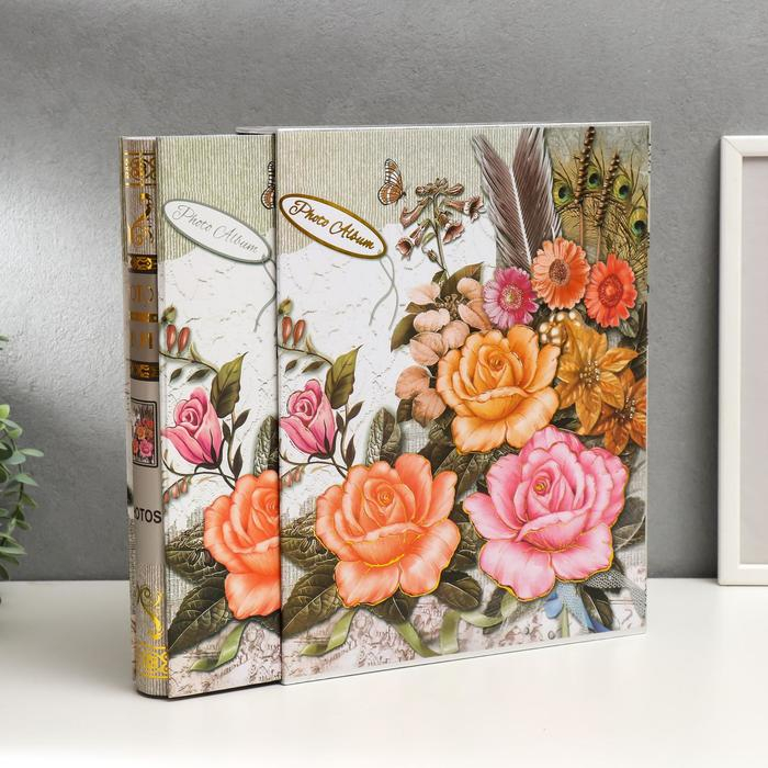 Фотоальбом на 400 фото 10х15 см Фотоальбом на 400 фото 10х15 см "Мемуары" в коробке, МИКС 5,5х27,5х33 см