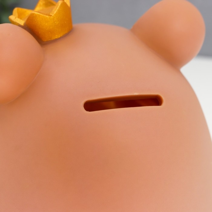 Копилка пластик Копилка пластик "Мишутка в короне" 14,5х14х17 см