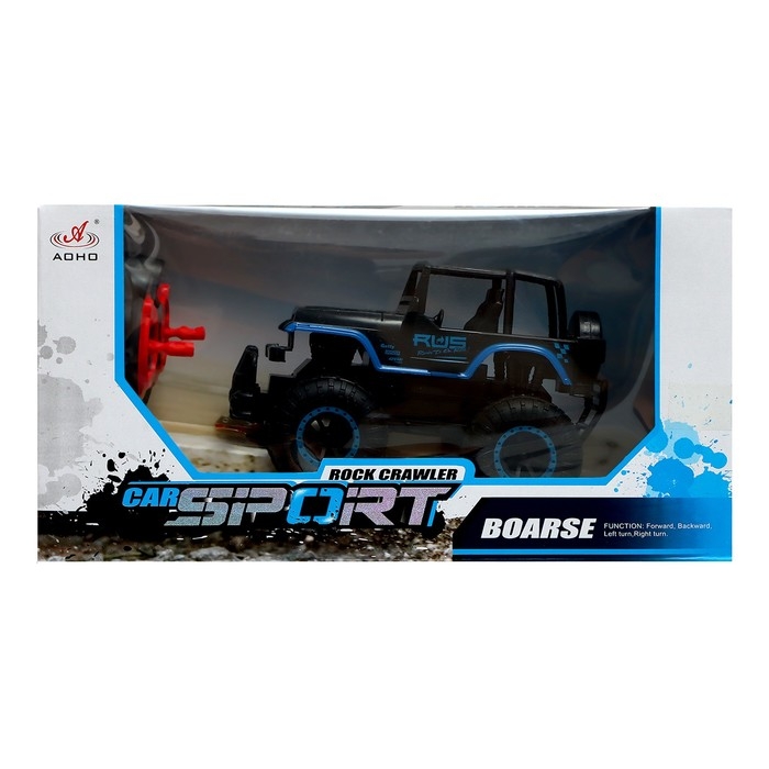 Джип радиоуправляемый «Вездеход», работает от батареек, цвет черно-синий Джип радиоуправляемый «Вездеход», работает от батареек, цвет черно-синий