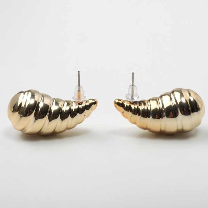 Серьги пластик «Капля» вибрация, цвет золото Серьги пластик «Капля» вибрация, цвет золото