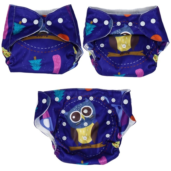 Трусики-подгузник, многоразовый «Совушка», цвет фиолетовый, Крошка Я