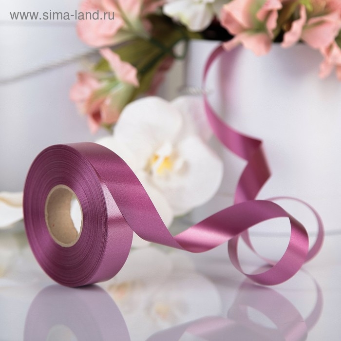 Лента для декора и подарков, рубиновый, 2 см х 45 м Лента для декора и подарков, рубиновый, 2 см х 45 м