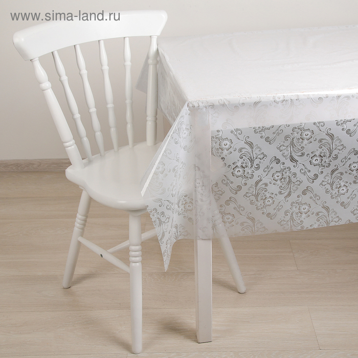 Скатерть без основы многоразовая «Ажурная», 132×220 см, цвет микс