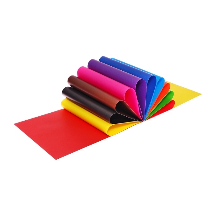 Бумага цветная А4 20 листов, 10 цветов, офсетная 80г/м&sup2;, ErichKrause, мелованная двусторонняя на склейке, набор для детского творчества