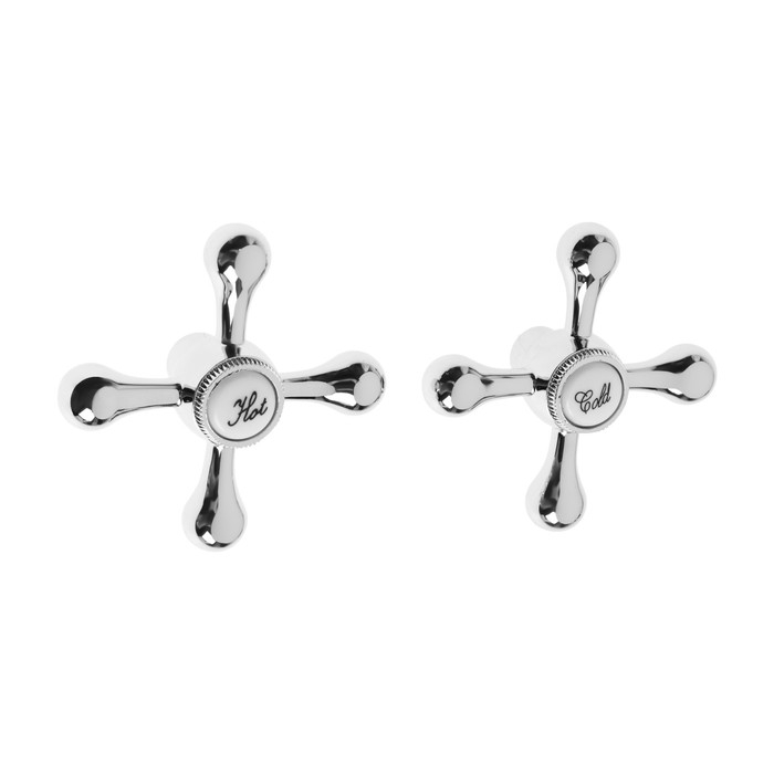 Ручка на смеситель ZEIN Z201, крест, для кран-букс со штоком на 24 шлица, цинк, цвет хром Ручка на смеситель ZEIN Z201, крест, для кран-букс со штоком на 24 шлица, цинк, цвет хром