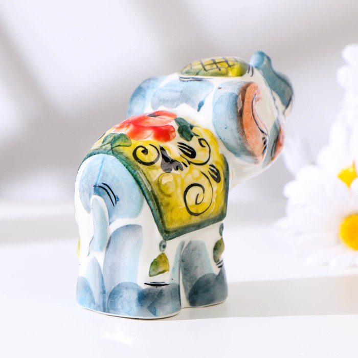 Сувенир «Слон Тоша», 9х11см, гжель , цвет Сувенир «Слон Тоша», 9х11см, гжель , цвет