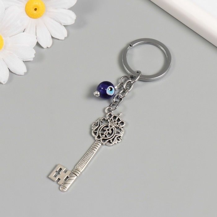 Брелок от сглаза металл "Ключик со львом" 2,5х6,2 см