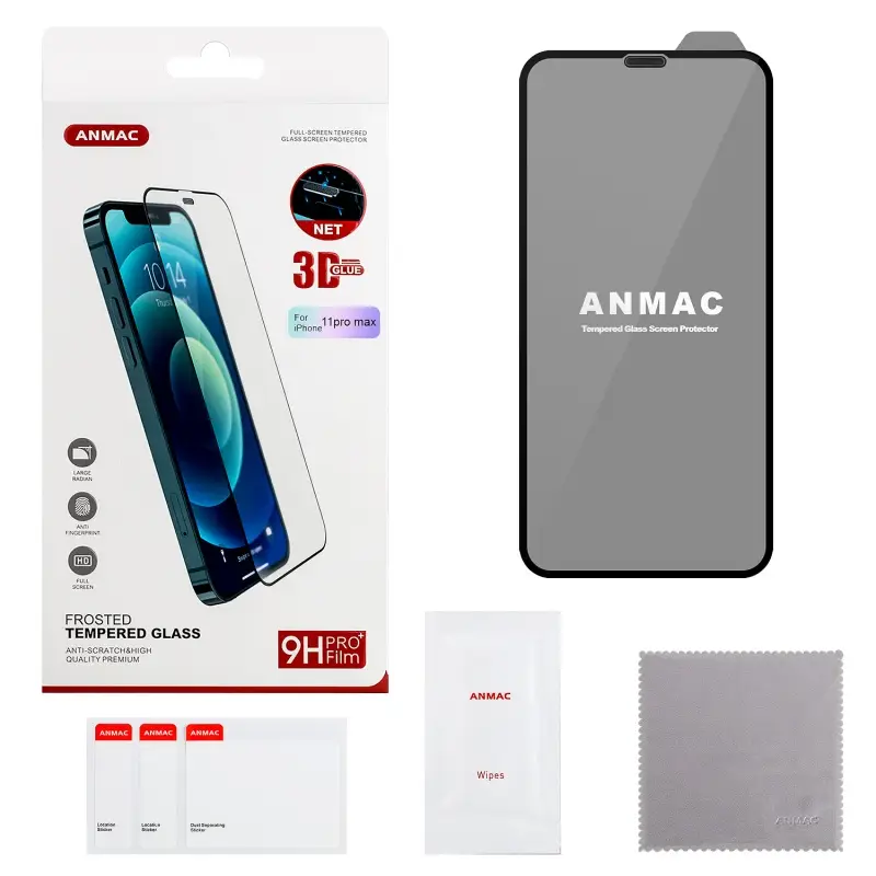 Защитное стекло для iPhone 11 Pro Max ANMAC 3D матовый с сеточкой Арт. 1137238