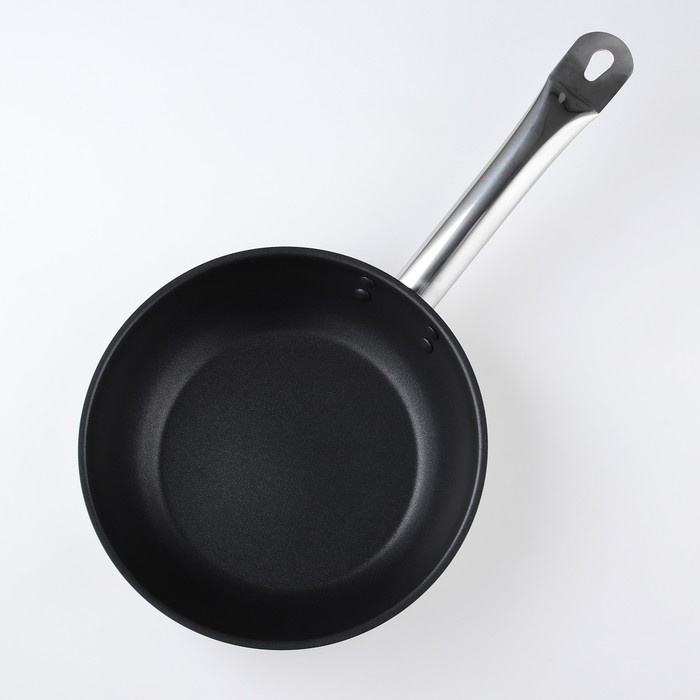 Сковорода «Общепит», d=22 см, толщина корпуса 0,6 мм, дно 3,5 мм, с теплораспределительным слоем, антипригарное покрытие, индукция Сковорода «Общепит», d=22 см, толщина корпуса 0,6 мм, дно 3,5 мм, с теплораспределительным слоем, антипригарное покрытие, индукция