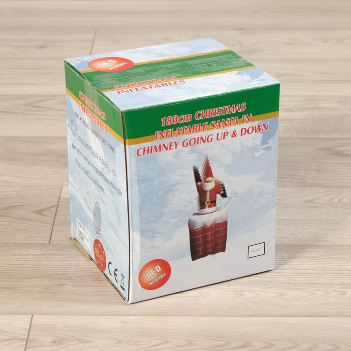 Надувная фигура  Надувная фигура "Дед Мороз" вылезает из трубы, 150 см