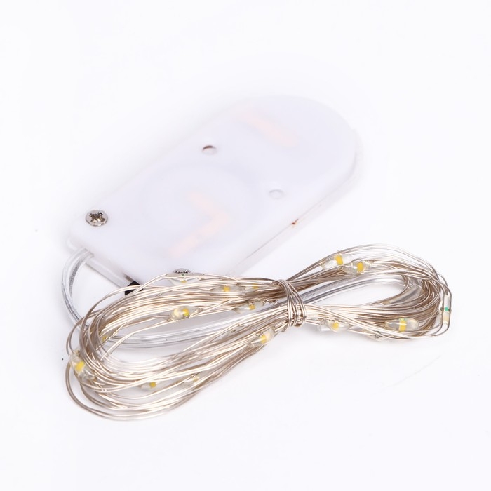 Светодиодная лента для воздушного шара, гирлянда, 2 метра, батарейка, цвет жёлтый Светодиодная лента для воздушного шара, гирлянда, 2 метра, батарейка, цвет жёлтый