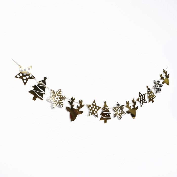 Гирлянда &laquo;Новый год&raquo;, 230 см, цвет золотой