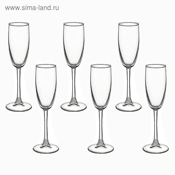 Набор бокалов для шампанского &laquo;ЭНОТЕКА&raquo;, 6 шт, 175 мл
