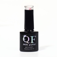 Гель лак для ногтей, «MILK POTAL», 3-х фазный, 8мл, LED/UV, цвет белый/ярко-розовый (10)