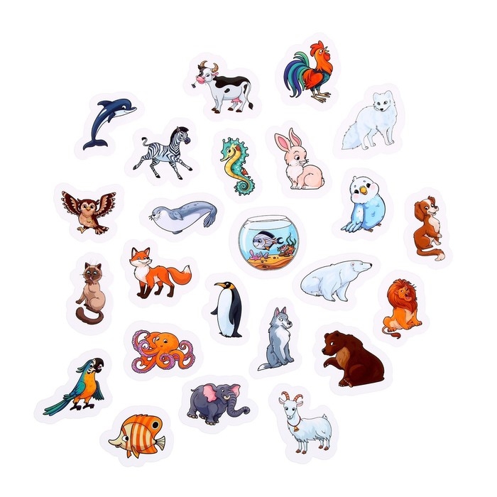 Игра на липучках «Кто где живёт», 6 карточек Игра на липучках «Кто где живёт», 6 карточек