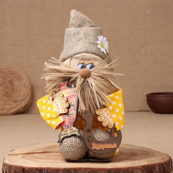 Оберег-домовой Оберег-домовой "Дед с самоваром и подковой", микс 27х18х18 см