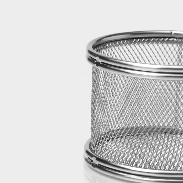 Корзинка для картофеля фри Доляна «Лонгфилд», d=9 см, h=6 см, цвет серебристый Корзинка для картофеля фри Доляна «Лонгфилд», d=9 см, h=6 см, цвет серебристый