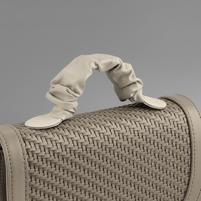 Ручка для сумки, пришивная, 18 × 3,5 см, цвет молочный Ручка для сумки, пришивная, 18 × 3,5 см, цвет молочный