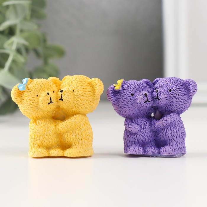 Сувенир полистоун Сувенир полистоун "Пара мишек" МИКС 1,5х4,5х4 см