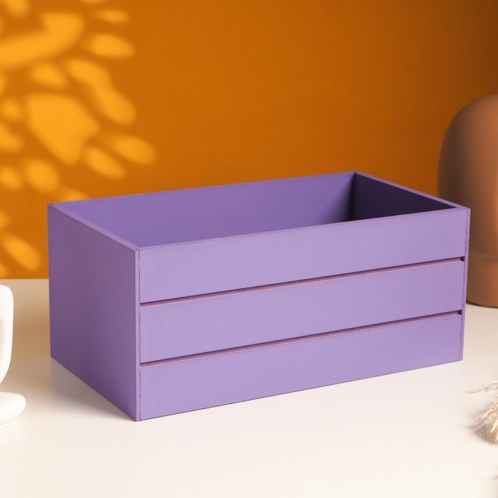 Кашпо деревянное 25х14х11 см фиолетовый Кашпо деревянное 25х14х11 см фиолетовый