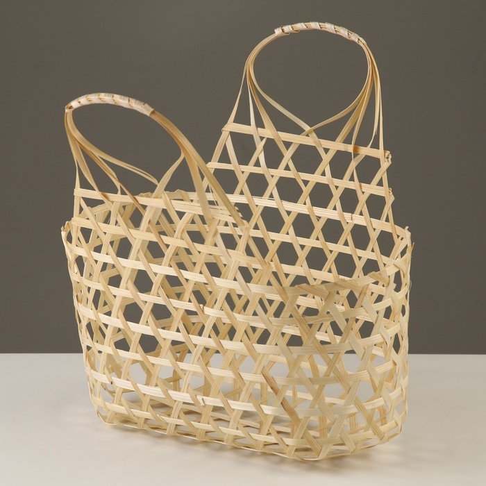 Корзина плетеная, 25х12х12/24 см, бамбук Корзина плетеная, 25х12х12/24 см, бамбук