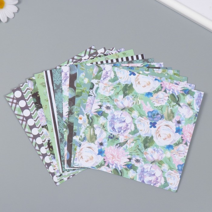 Набор бумаги для скрапбукинга 12 лист 12 дизайнов Набор бумаги для скрапбукинга 12 лист 12 дизайнов "Привет, весна!" 160 гр 15,2х15,2 см