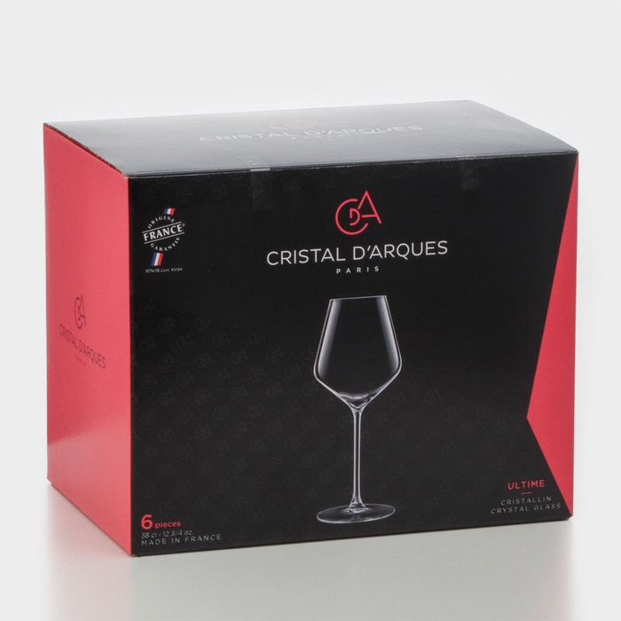 Набор бокалов для вина ULTIME, 380 мл, хрустальное стекло, 6 шт Набор бокалов для вина ULTIME, 380 мл, хрустальное стекло, 6 шт