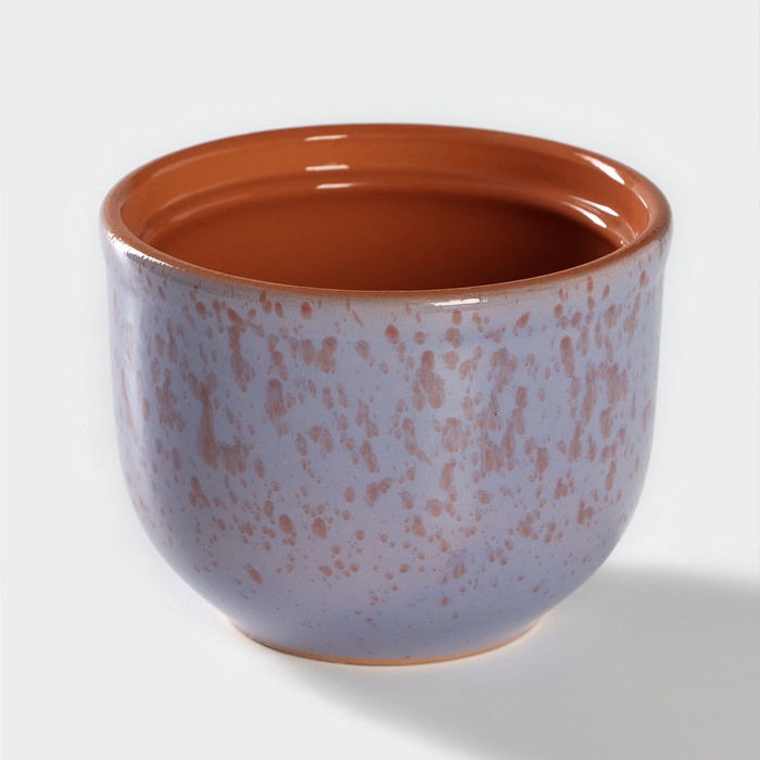 Горшочек ColorLife, 700 мл, цвет сиреневый Горшочек ColorLife, 700 мл, цвет сиреневый