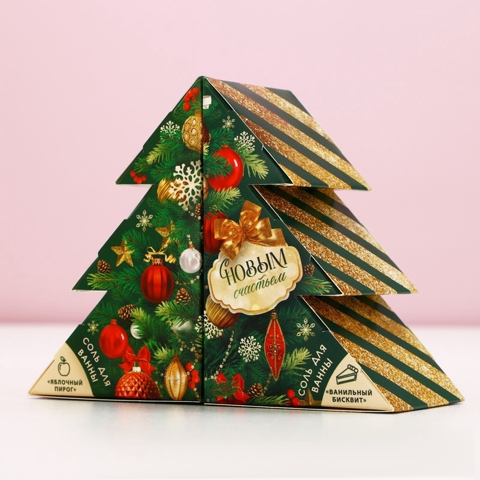 Подарочный набор косметики «С Новым Годом!», соль для ванны, 2 х 150 г, ЧИСТОЕ СЧАСТЬЕ Подарочный набор косметики «С Новым Годом!», соль для ванны, 2 х 150 г, ЧИСТОЕ СЧАСТЬЕ