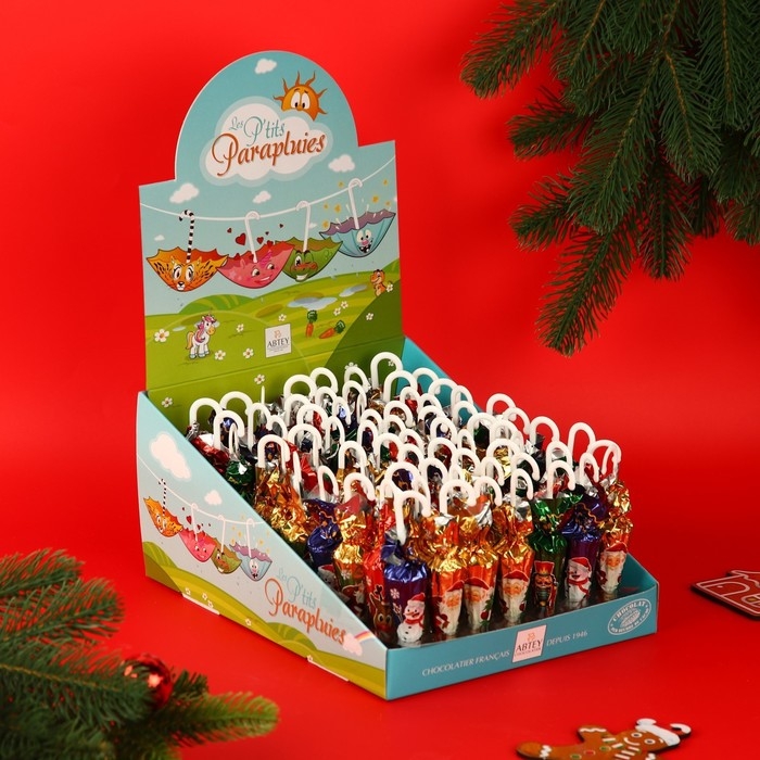 Новый год. Шоколад фигурный Новый год. Шоколад фигурный "Рождественский зонтик", 12 г