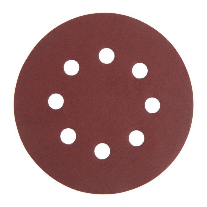 Круг абразивный шлифовальный под Круг абразивный шлифовальный под "липучку" ТУНДРА, перфорированный, 125 мм, Р320, 10 шт.