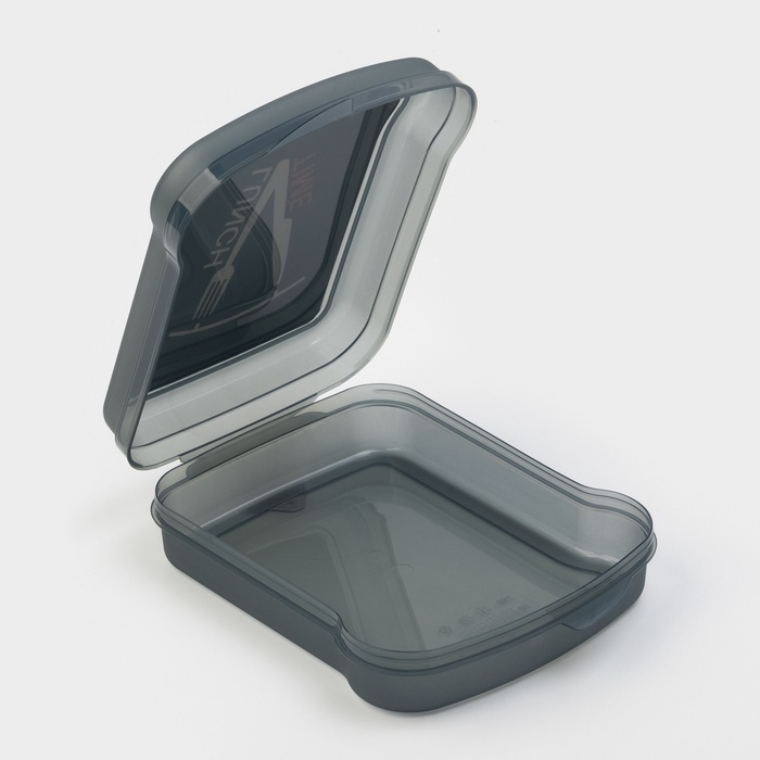 Контейнер для бутербродов, 17×13×4,2 см, цвет чёрный Контейнер для бутербродов, 17×13×4,2 см, цвет чёрный