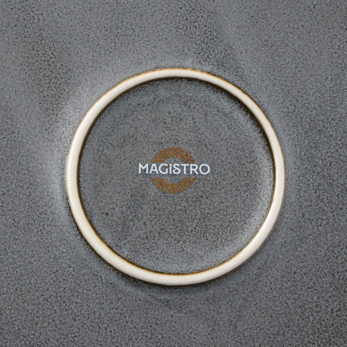 Тарелка фарфоровая обеденная Magistro Urban, d=22 см, цвет серый Тарелка фарфоровая обеденная Magistro Urban, d=22 см, цвет серый