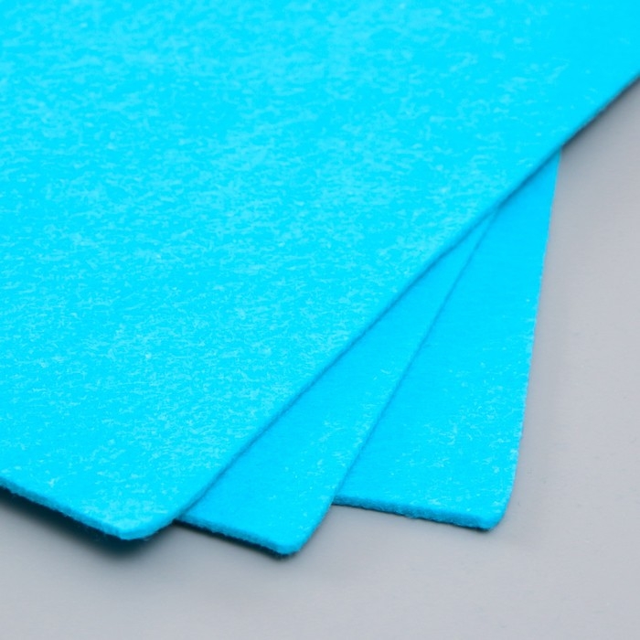 Набор мягкого фетра Набор мягкого фетра "Астра" (3 шт) голубой, 3 мм, 400 гр. 20х30 см