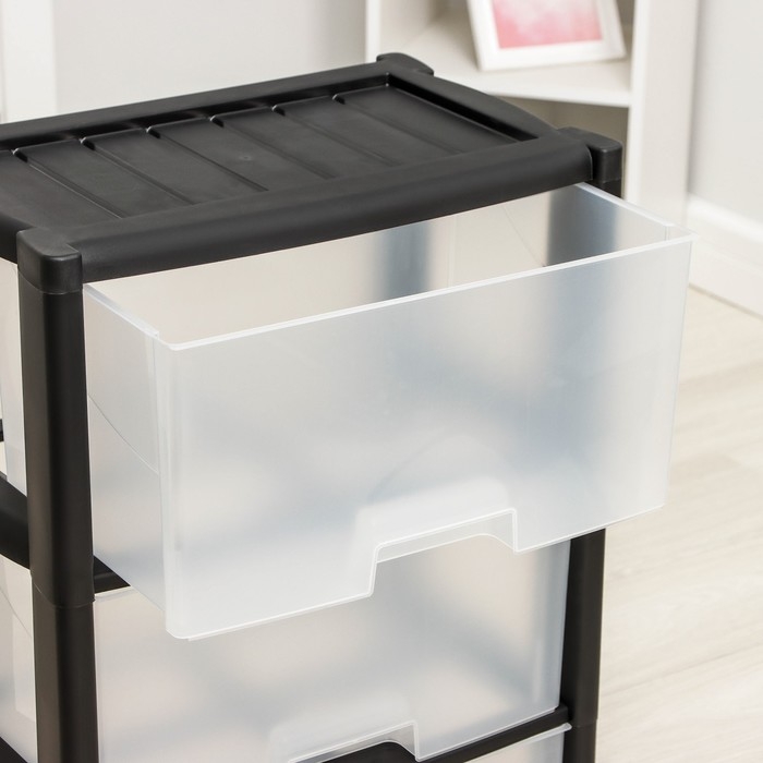 Комод 3-х секционный «Колорит», цвет чёрный Комод 3-х секционный «Колорит», цвет чёрный