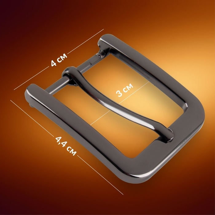 Пряжка для ремня, 4 × 4,4 см, 30 мм, цвет чёрный никель Пряжка для ремня, 4 × 4,4 см, 30 мм, цвет чёрный никель