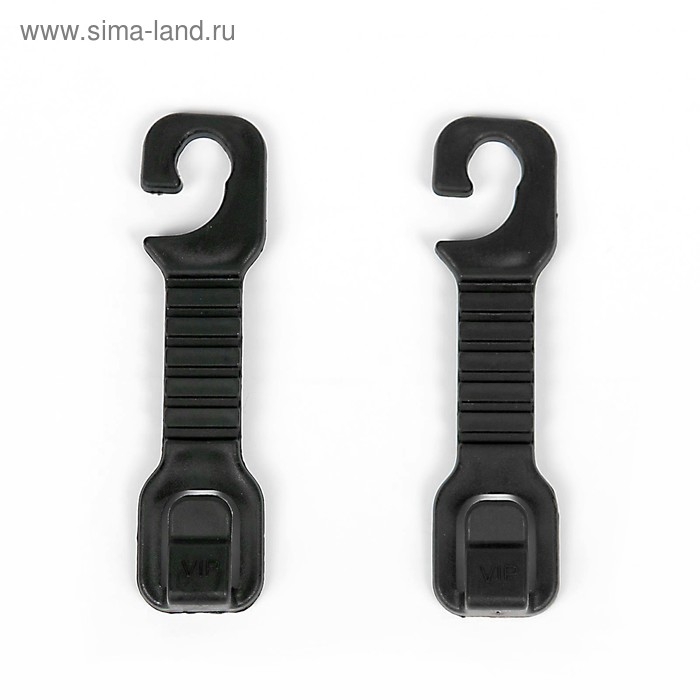 Вешалка-крючок на подголовник, набор 2 шт, чёрный Вешалка-крючок на подголовник, набор 2 шт, чёрный