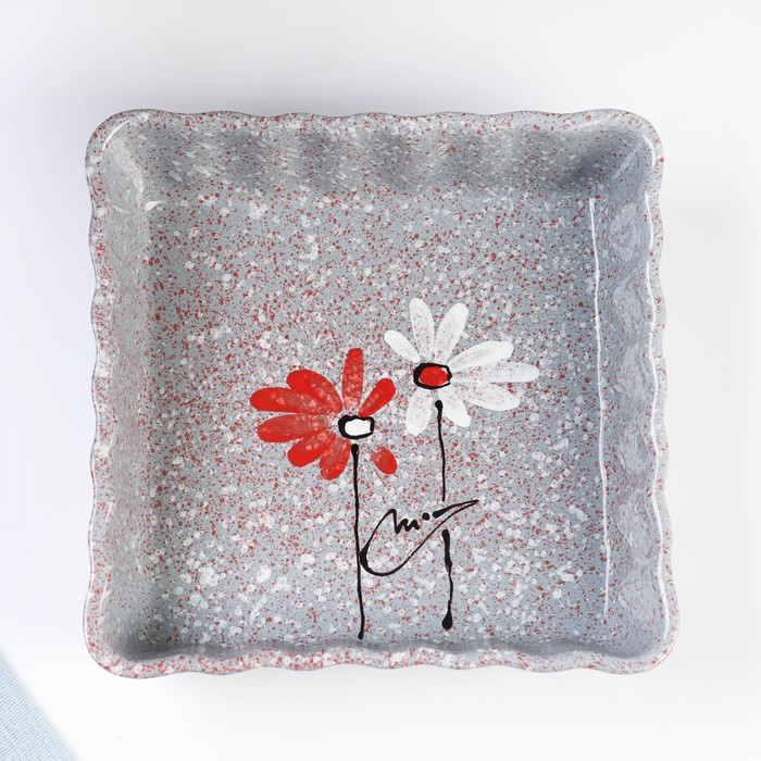 Емкость для запекания  Емкость для запекания "Волна квадратная" 0,9л / 6х20х20см, дуэт