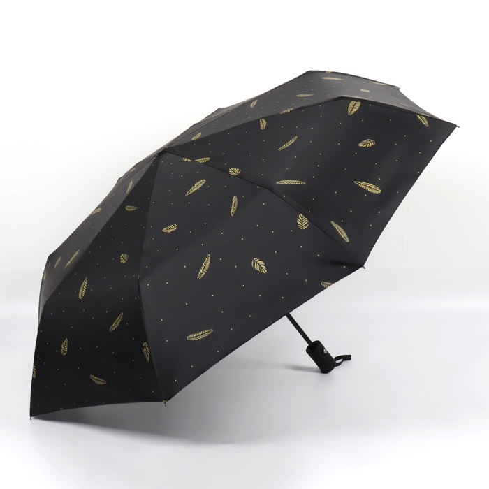 Зонт автоматический «Перья», ветроустойчивый, 3 сложения, 8 спиц, R = 48/55 см, D = 110 см, цвет МИКС Зонт автоматический «Перья», ветроустойчивый, 3 сложения, 8 спиц, R = 48/55 см, D = 110 см, цвет МИКС