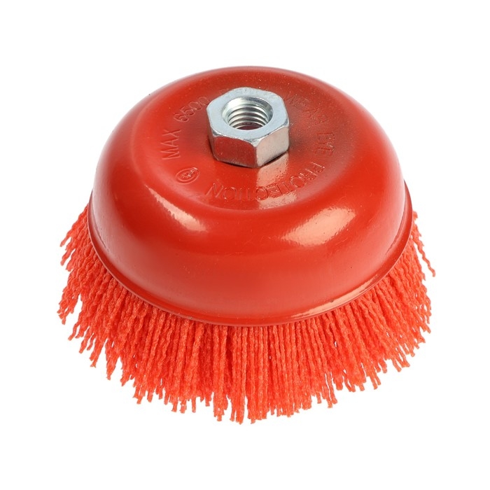 Щетка нейлоновая для УШМ ТУНДРА,  Щетка нейлоновая для УШМ ТУНДРА, "чашка", М14, 125 мм