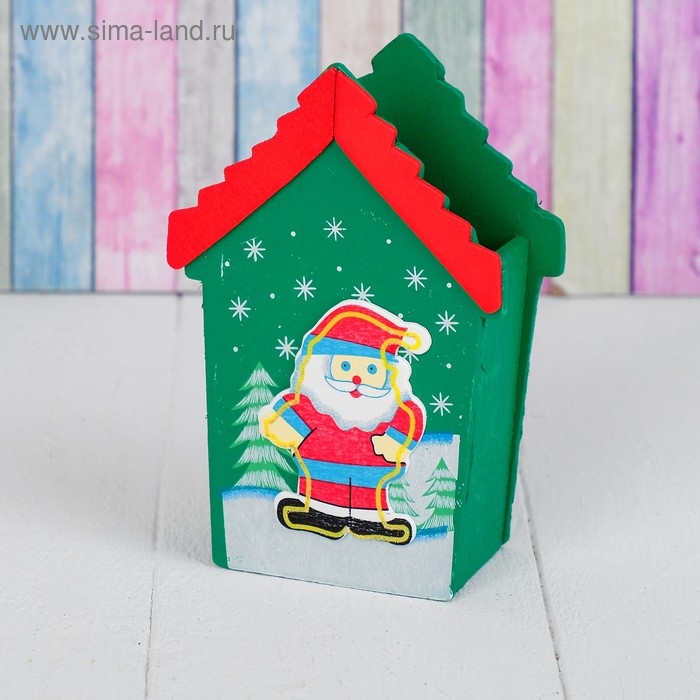 Карандашница «Новогодний дом», МИКС Карандашница «Новогодний дом», МИКС